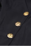 Svart V-ringad Slim Fit Lång Dam Kavaj