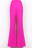 Fuchsia One Button Peak Kavajslag Kvinnor Kostymer