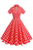 blomma en linje tryckt vintage 1950-talet klänning