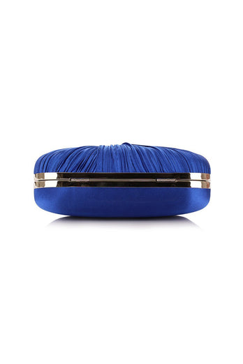 Lyx Royal Blue veckad handväska