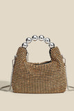 Glitter Svart Bucket Bag med Kedjor