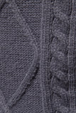 Grå Mäns Rund hals Slim Fit Pullover Tröja