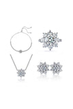 Silver Glitter 4 stycken smycken set