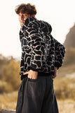 Leopard Fuskpäls Hoodie med dragkedja Långärmad Herr Kappa