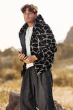 Leopard Fuskpäls Hoodie med dragkedja Långärmad Herr Kappa