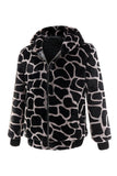 Leopard Faux Fur Zip-Up Hoodie Herr Kappa