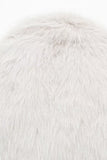 Elfenben Notched Kavajslag Kvinnors Päls Coat