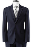Mörklila Skårade Kavajslag 3 stycken Slim Fit Groomsmen Kostymer