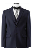 Mörklila Skårade Kavajslag 3 stycken Slim Fit Groomsmen Kostymer