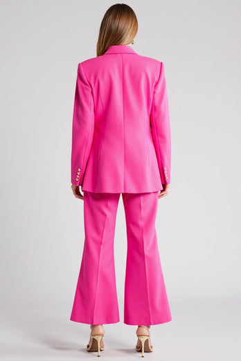 Enkelknäppt 2-delad Fuchsia arbetsdräkt