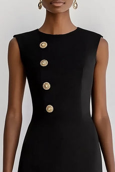Bodycon Svart Knälång Arbetsklänning