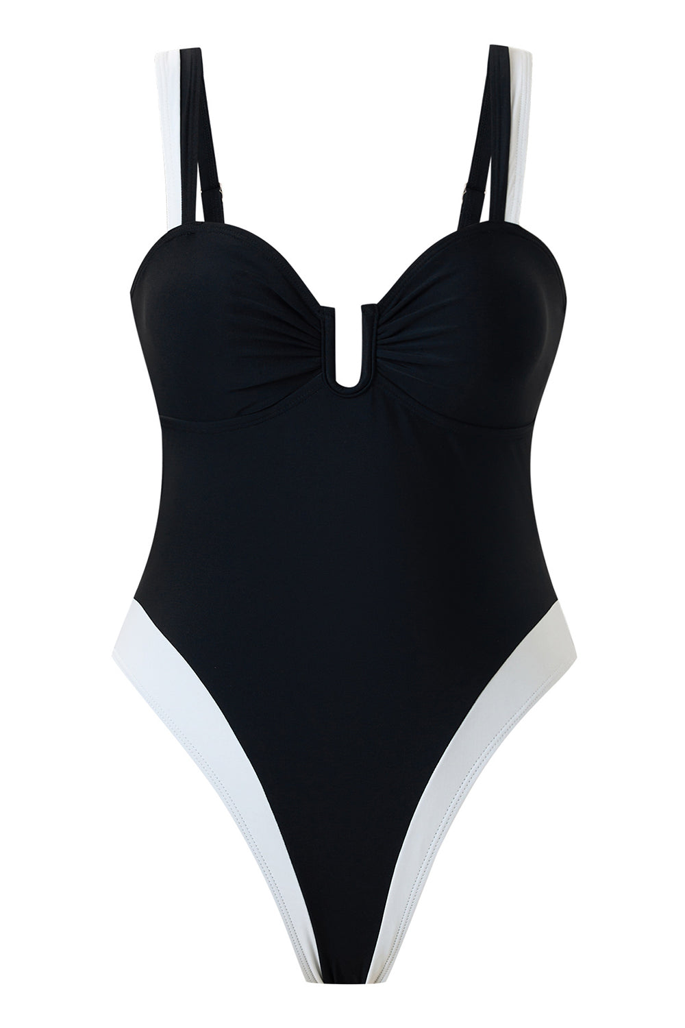 Vita Spaghetti Straps Ett stycke baddräkt