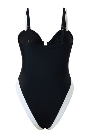 Vita Spaghetti Straps Ett stycke baddräkt
