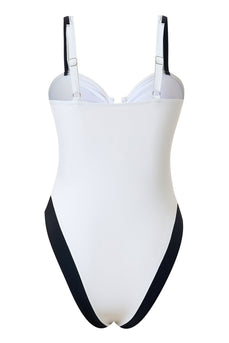 Vita Spaghetti Straps Ett stycke baddräkt