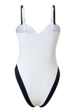 Vita Spaghetti Straps Ett stycke baddräkt