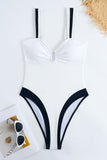 Vita Spaghetti Straps Ett stycke baddräkt