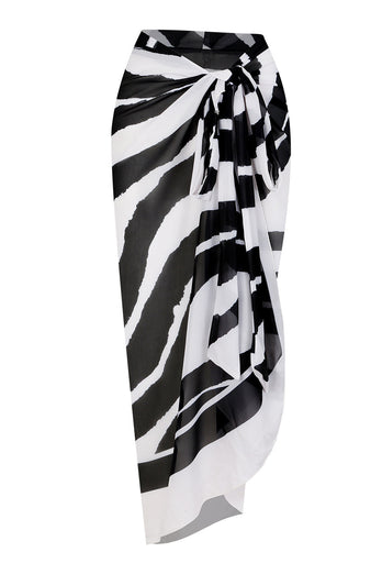 Halter Black One Piece Baddräkt med Cover Up
