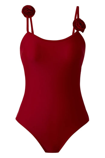 Svart Spaghetti Straps One Piece Baddräkt med Ruffled Cover Up