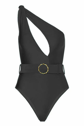Svarta One Piece Cut Out Beach Badkläder