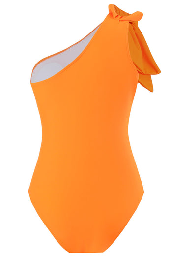 Ett stycke orange rynkade strandbadkläder