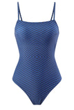 Royal Blue One Piece Ärmlös Beach Badkläder