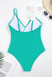 Svart Vit One Piece V Neck Beach Badkläder med 3D Blommor