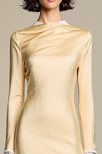 Champgane Bodycon Långärmad Bröllopsgäst Dres