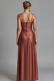 Cabernet Sheath High Low Spaghetti Straps Aftonklänning med volanger