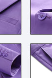 Mäns Violett enkelknäppt Notched Kavajslag 3 stycken Baldräkter