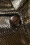 Golden Metallic Sjal Kavajslag Balkavaj för män