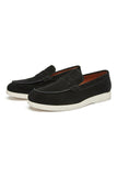 Svarta slip-on herrskor