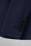 Navy Peak Lapel Slim Fit tvådelade herrkostymer