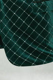 Green Velvet Check Peak Lapel Herrbalkavaj