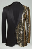 Glittrande guldfärgade kajslagskostymer i två delar herrbalkostymer