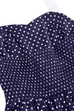 Halter Polka Spots Royal Blue A-linje 1950-talsklänning