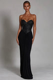 Svart Sweetheart Mermaid Maxi-klänning