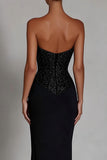 Svart Sweetheart Mermaid Maxi-klänning