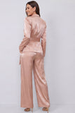 Dusty Rose Peaked Lapel tvådelade damkostymer