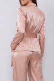 Dusty Rose Peaked Lapel tvådelade damkostymer