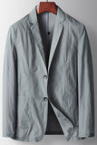 Salvia-notched lapel enkelknäppt salviablazer för herrar
