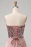 Sweetheart Champagne Paljetter Bodycon Mini Homecoming-klänning