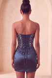 Sweetheart Champagne Paljetter Bodycon Mini Homecoming-klänning