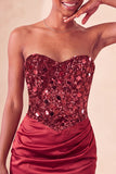 Sweetheart Champagne Paljetter Bodycon Mini Homecoming-klänning