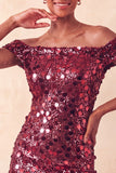 Glitslande champagne med bodycon homecoming-klänning med paljetter