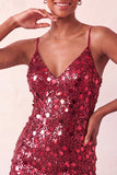 Glittrande silverfärgad bodycon snörning baktill kort hemkomstklänning med paljetter