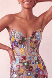 Rosa Sweetheart Bodycon Paljett-hemkomstklänning med snöre på ryggen