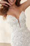 Ivory Sweetheart kort bodycon hemkomstklänning med paljetter