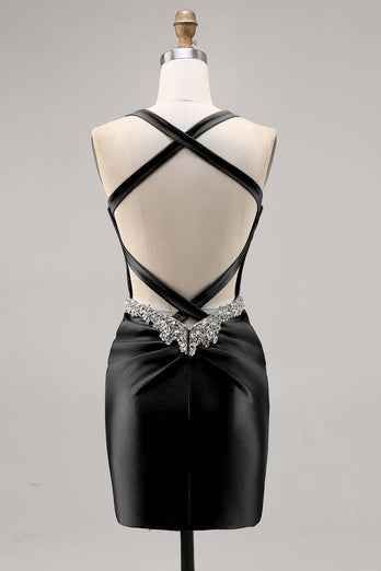 Korsett Satin Bodycon Mörkgrön Homecoming Klänning