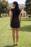 Gul rundhalsad bodycon hemkomstklänning med 3D-blommor
