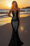 Glittrande Silver Backless Mermaid Lång formell klänning